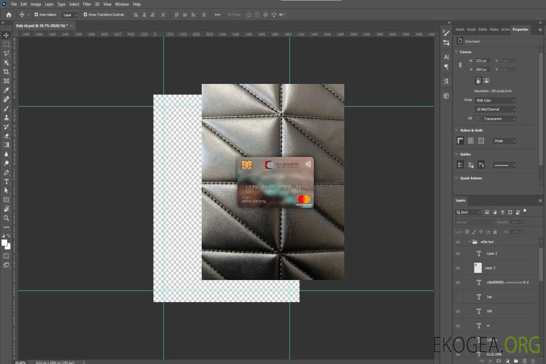 Photolook de la carte principale de la banque CCEI de Guinée équatoriale template Photolook de la carte principale de la banque CCEI de Guinée équatoriale template
